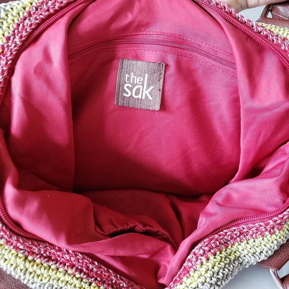 The Sak Womans Woven/Crochet Cambria Multi-colored Hobo Bag. - Picture 6 of 9